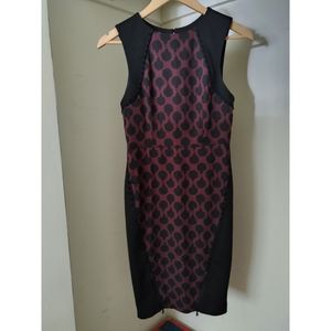 Sleeveless red and black dress